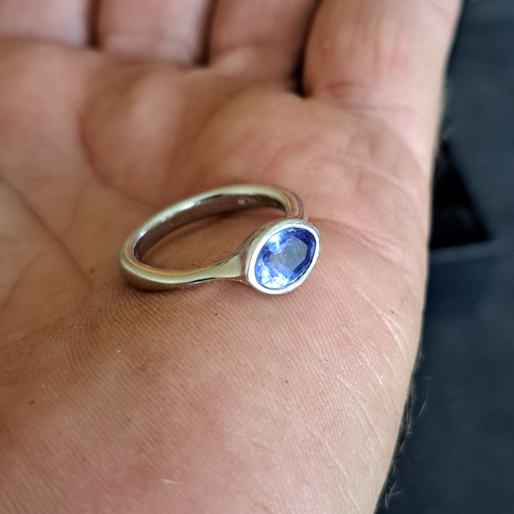 *SOLD* 14k Solid White Gold AAA Tanzanite Ring
